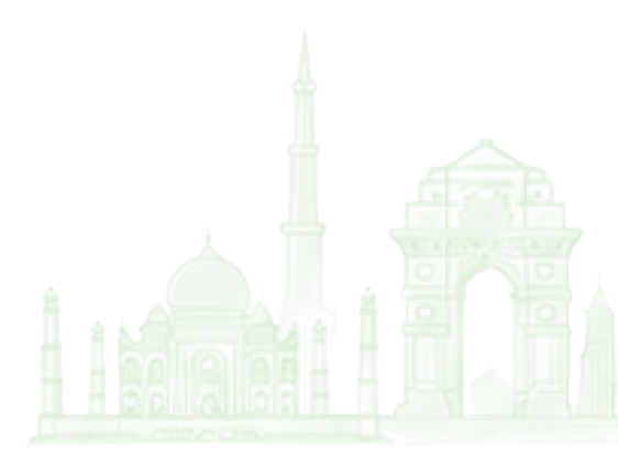India landmarks – Taj Mahal, Qutub Minar, India Gate